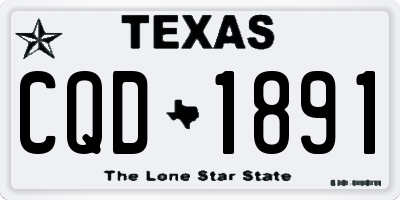 TX license plate CQD1891