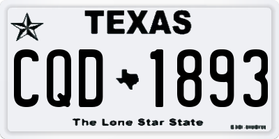 TX license plate CQD1893