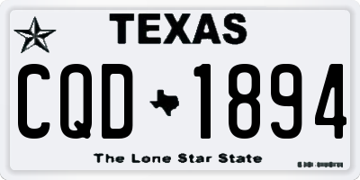 TX license plate CQD1894