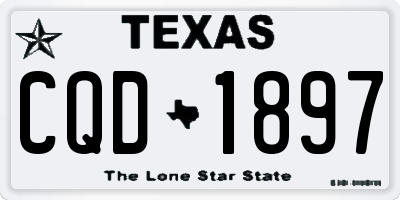 TX license plate CQD1897