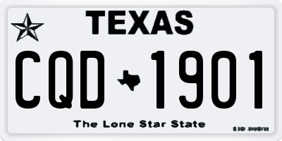 TX license plate CQD1901