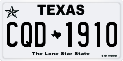 TX license plate CQD1910