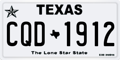 TX license plate CQD1912