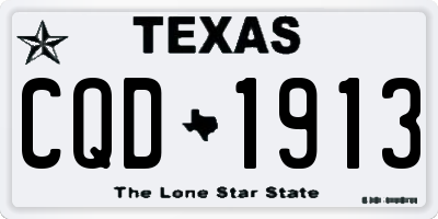 TX license plate CQD1913