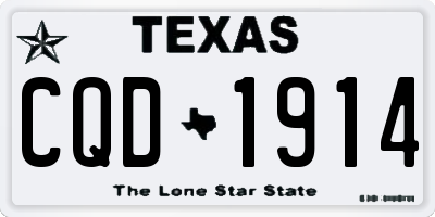 TX license plate CQD1914