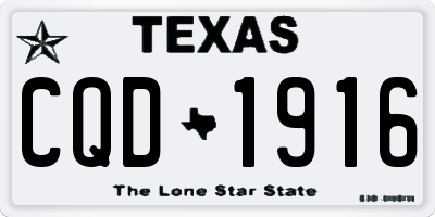 TX license plate CQD1916