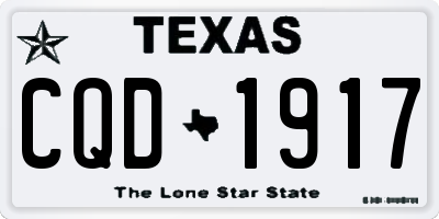 TX license plate CQD1917
