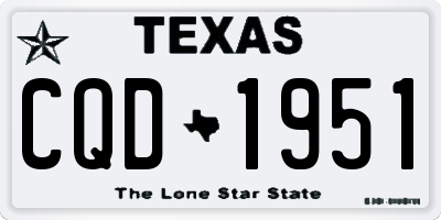 TX license plate CQD1951