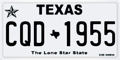 TX license plate CQD1955