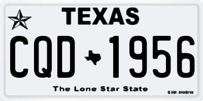 TX license plate CQD1956