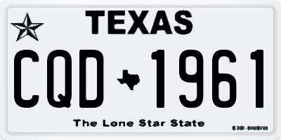 TX license plate CQD1961