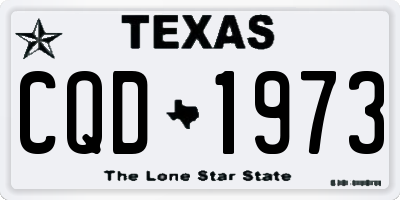 TX license plate CQD1973