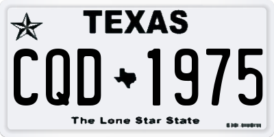 TX license plate CQD1975