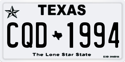 TX license plate CQD1994