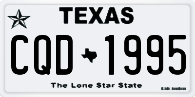 TX license plate CQD1995