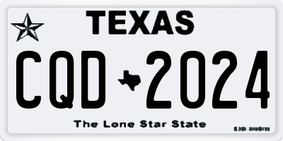 TX license plate CQD2024
