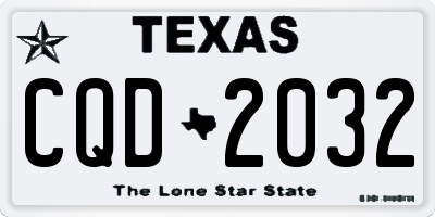 TX license plate CQD2032