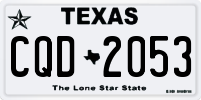 TX license plate CQD2053