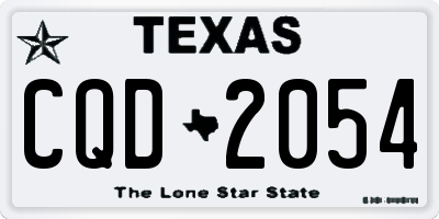 TX license plate CQD2054