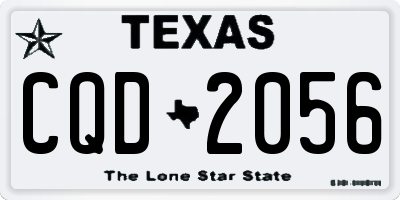 TX license plate CQD2056