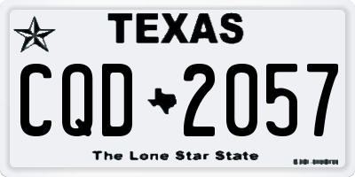 TX license plate CQD2057