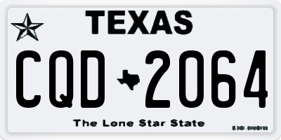 TX license plate CQD2064