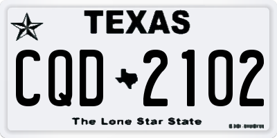 TX license plate CQD2102