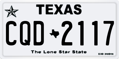 TX license plate CQD2117