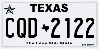 TX license plate CQD2122