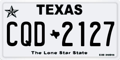 TX license plate CQD2127