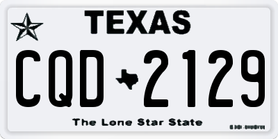 TX license plate CQD2129
