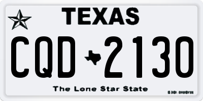 TX license plate CQD2130