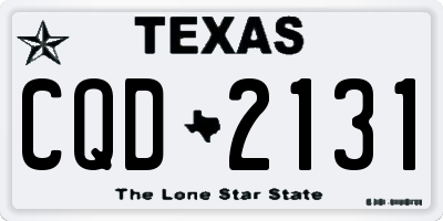 TX license plate CQD2131