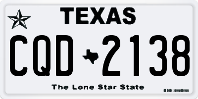 TX license plate CQD2138