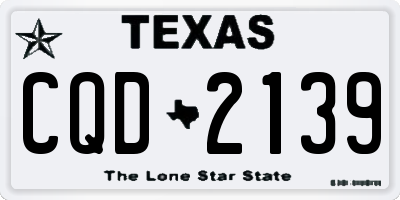 TX license plate CQD2139