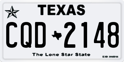 TX license plate CQD2148