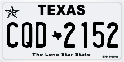 TX license plate CQD2152