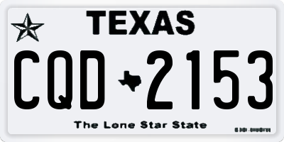 TX license plate CQD2153