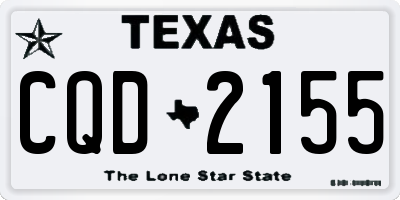 TX license plate CQD2155