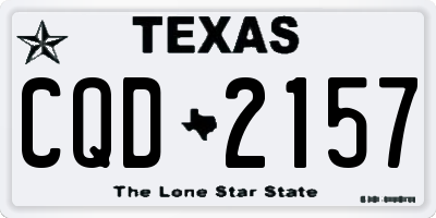 TX license plate CQD2157