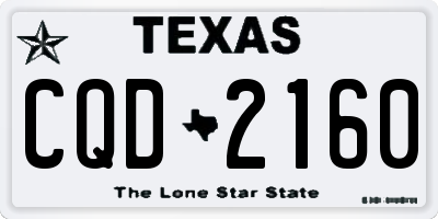 TX license plate CQD2160