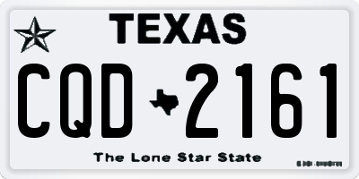 TX license plate CQD2161