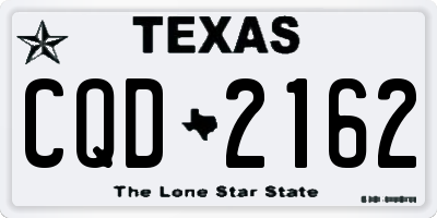 TX license plate CQD2162