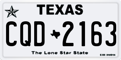 TX license plate CQD2163