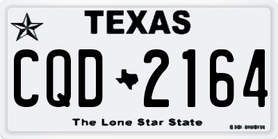TX license plate CQD2164