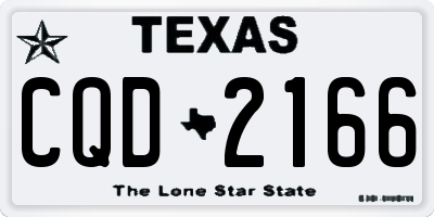 TX license plate CQD2166