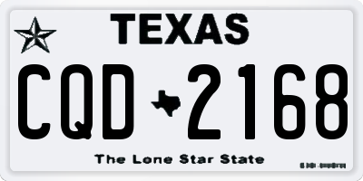TX license plate CQD2168