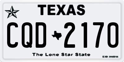 TX license plate CQD2170