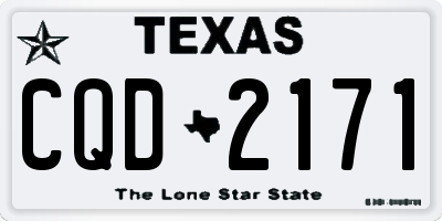 TX license plate CQD2171