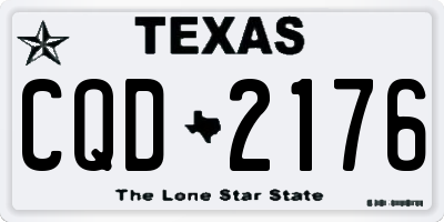 TX license plate CQD2176